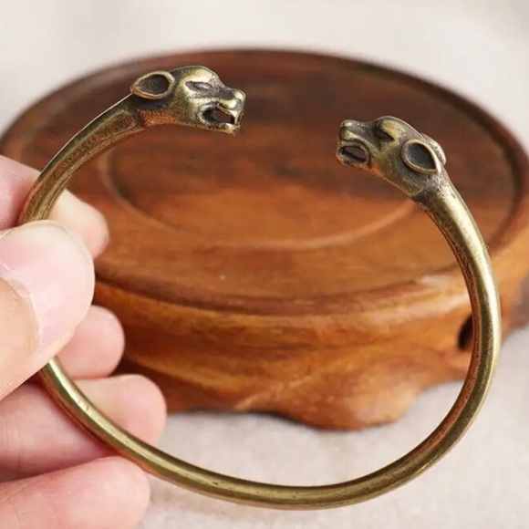 Brass leopard bracelet - Picture 3 of 4